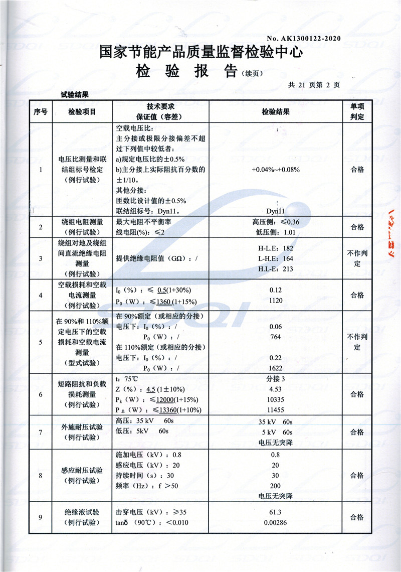 高低压试验报告-S11-1250市南市南市南油浸式变压器-2.jpg
